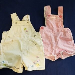 Girls overall shorts.
